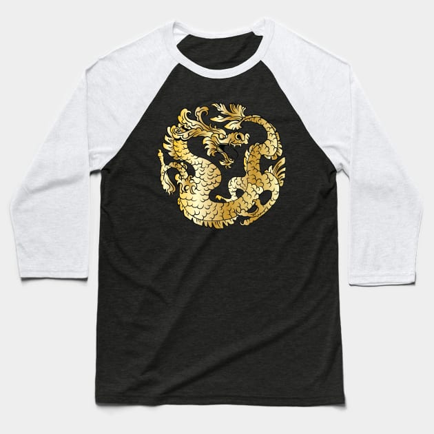 Gold Dragon 09 Baseball T-Shirt by Verboten